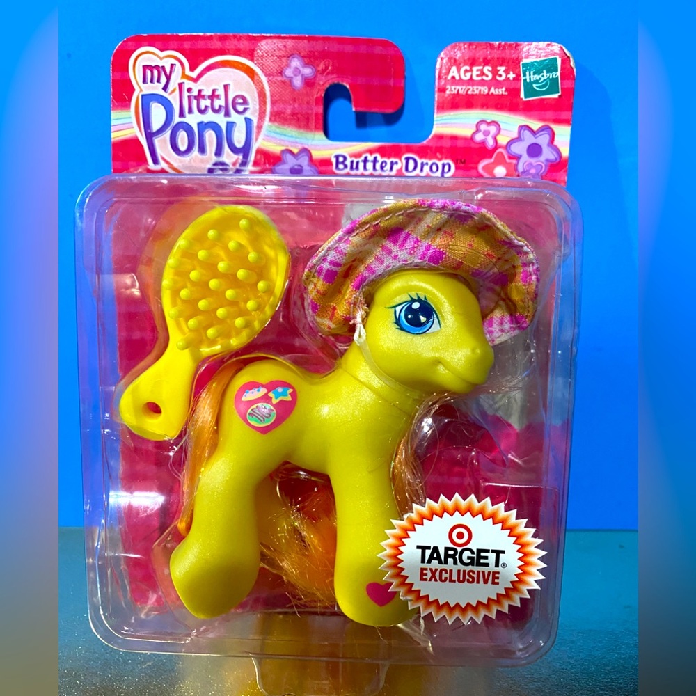 MY LITTLE PONY G3 NWT VTG 2004 BABY BUTTER DROP PONY TARGET EXCLUSIVE w/BRUSH
